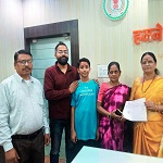 यूपीएससी मुख्य परीक्षा उत्तीर्ण करने वाले राज पटेल को महापौर ने प्रदान की 01 लाख रू. की प्रोत्साहन राशि