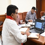 उप मुख्यमंत्री श्री विजय शर्मा ने वीडियो कॉन्फ्रेंसिंग से की सुशासन तिहार की तैयारियों की समीक्षा