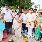 महापौर श्रीमती संजूदेवी राजपूत ने 72 लाख रू. के सड़क डामरीकरण कार्य का किया भूमिपूजन