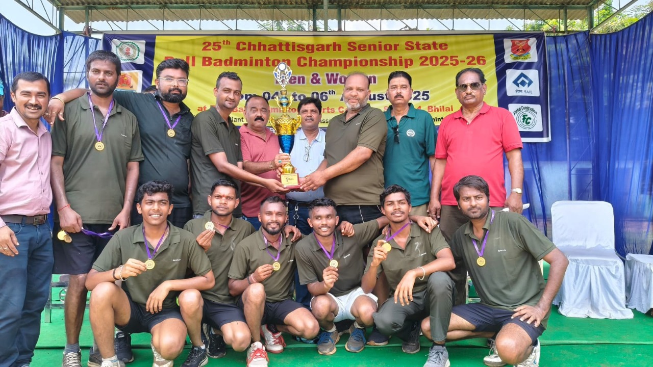 25वीं छत्तीसगढ़ सीनियर बॉल बैडमिंटन राज्य स्तरीय प्रतियोगिता : दुर्ग निगम और कबीरधाम बने चैंपियन