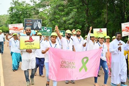 राष्ट्रीय अंगदान दिवस पर बीएसपी के जेएलएन चिकित्सालय एवं अनुसंधान केन्द्र में जागरूकता कार्यक्रम
