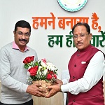 मुख्यमंत्री श्री साय से उनके नवनियुक्त सलाहकार श्री आर. कृष्णा दास ने की मुलाकात