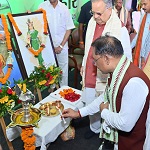किसानों की खुशहाली और हरियाली का उत्सव बना मुख्यमंत्री निवास का हरेली तिहार आयोजन