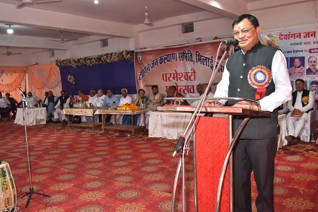 माँ परमेश्वरी महोत्सव : समाज की प्रगति के लिए संगठित रहना आवश्यक - वाणिज्य एवं उद्योग मंत्री श्री देवांगन