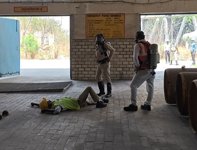 मड़वा विद्युत संयंत्र के क्लोरीनेशन प्लांट में हुआ हादसा, चोटिल एक कर्मचारी को बचाया गया