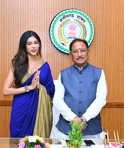 मुख्यमंत्री श्री विष्णुदेव साय से मिस इंडिया छत्तीसगढ़ सुश्री अनुष्का सोन ने की सौजन्य मुलाकात