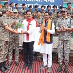 उपमुख्यमंत्री श्री विजय शर्मा ने दूरस्थ ग्राम नंबी में सीआरपीएफ कैंप के जवानों से की मुलाकात