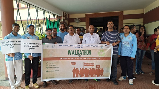 विश्व पर्यावरण दिवस के तहत एनआईटी रायपुर ने आयोजित किया वाकेथान और शपथ समारोह