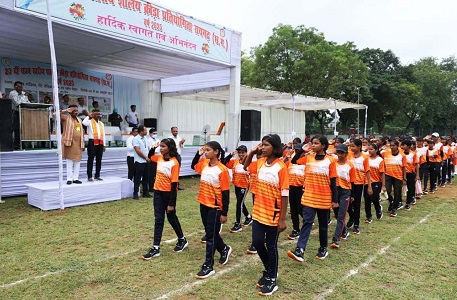 25वीं राज्य शालेय क्रीड़ा प्रतियोगिता का रायगढ़ में हुआ रंगारंग शुभारंभ