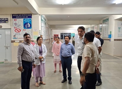 छत्तीसगढ़ शासन के स्वास्थ्य सचिव श्री अमित कटारिया ने कटघोरा स्वास्थ्य केंद्र का किया निरीक्षण