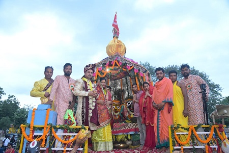 बालकोनगर में आयोजित भगवान जगन्नाथ बहुड़ा यात्रा उत्सव में उमड़े भक्तजन