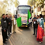 35 तीर्थयात्रियों का दल श्रीरामलला दर्शन हेतु अयोध्याधाम के लिए रवाना