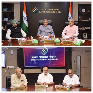 निर्वाचन आयोग ने आज कम्युनिस्ट पार्टी ऑफ इंडिया (मार्क्सवादी) के प्रतिनिधिमंडल से की मुलाकात