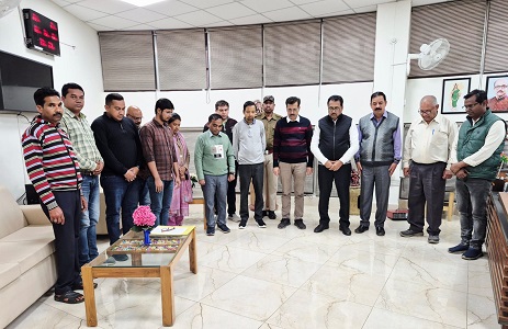 हसदेव ताप विद्युत गृह (एचटीपीएस) कोरबा पश्चिम में अमर शहीदों को दी गई श्रद्धांजलि