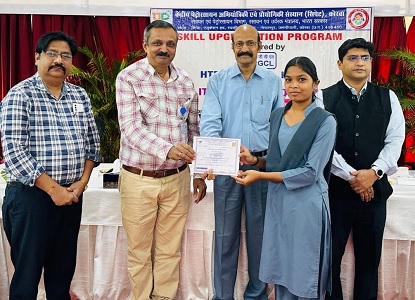 एचटीपीएस ने युवाओं को दिलाया पांच दिवसीय कौशल विकास का प्रशिक्षण 
