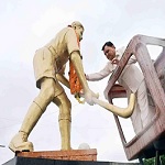 उद्योग मंत्री श्री देवांगन, महापौर श्रीमती राजपूत एवं सभापति श्री ठाकुर ने मेजर ध्यानचंद की प्रतिमा पर किया माल्यार्पण