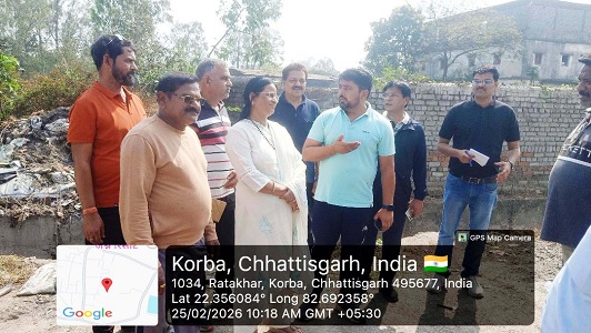 कोरबा स्वच्छता महाअभियान : वार्ड क्र. 01 व 04 में मेगा स्वच्छता ड्राईव, महापौर एवं आयुक्त ने दिये निर्देश