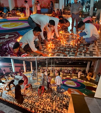 सेवा संकल्प अभियान के अंतर्गत जनपद पंचायत करतला में 5,100 दीपों से जगमगाया ‘आशीर्वाद का दीया’ कार्यक्रम