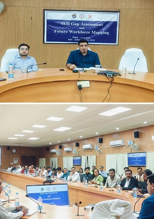 कलेक्टर श्री कुणाल दुदावत की अध्यक्षता में कौशल अंतर आकलन एवं भावी कार्यबल मानचित्रण रिपोर्ट पर हुई बैठक