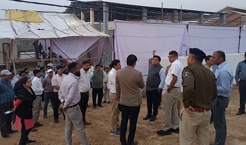 कलेक्टर और एसपी ने किया पाली महोत्सव आयोजन स्थल का निरीक्षण, अधिकारियों को दिए आवश्यक निर्देश