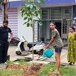 एक पेड़ मॉं के नाम : रविशंकर नगर से दादर रोड मलिक भवन तक किया गया वृक्षारोपण