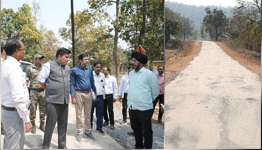 इस छोर से उस छोर तक, नवनिर्मित पीएम जनमन सड़क का कलेक्टर ने किया विस्तृत निरीक्षण