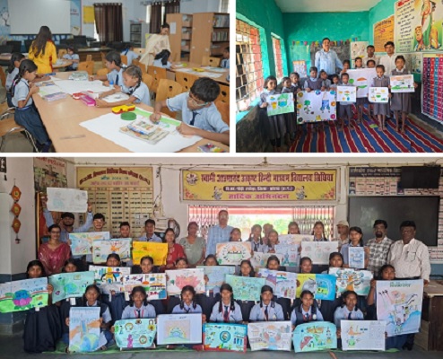सेवा संकल्प अभियान के तहत जिले के विद्यालयों में हुई चित्रकला प्रतियोगिता