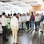 दिवंगत फूलकुमारी तिवारी को श्रद्धांजलि दी निगम के अधिकारी कर्मचारियों ने