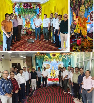हसदेव ताप विद्युत संयंत्र में बड़े ही उत्साह से की गई भगवान विश्वकर्मा की पूजा-अर्चना